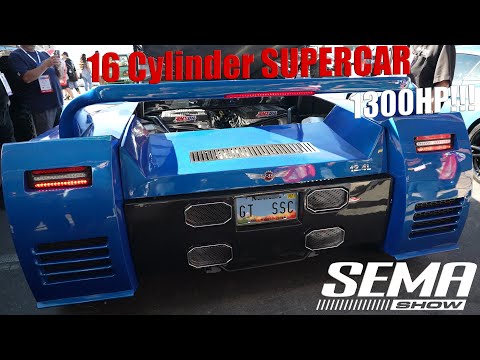 16 Cylinder Twin LT4 GT-55C "SuperSuper Car" at SEMA 2021