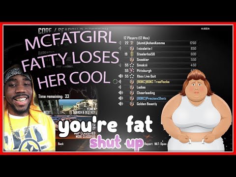 HILARIOUS ARGUMENTS! COD BLACK OPS 2! FLOCKA VS "MCFATGIRL FATTY"! SHE LOSES HER COOL! #GOMFSFB #BO2