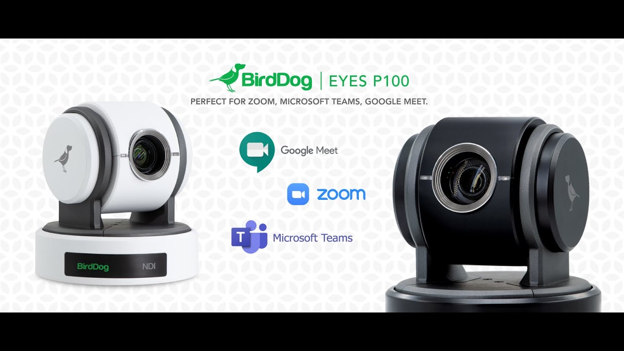 BirdDog Eyes P100 1080P full NDI PTZ Camera with SDI (Black)