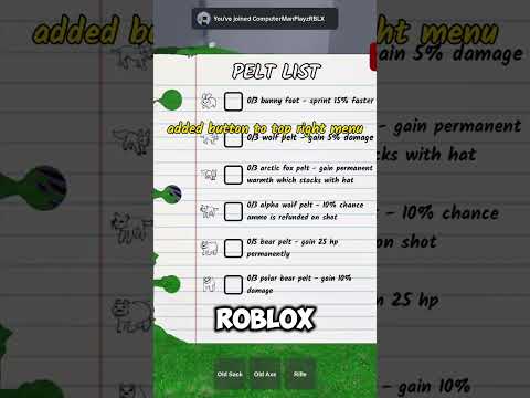 Big Game Hunter class showcase in 99 nights in the forest roblox (new update)