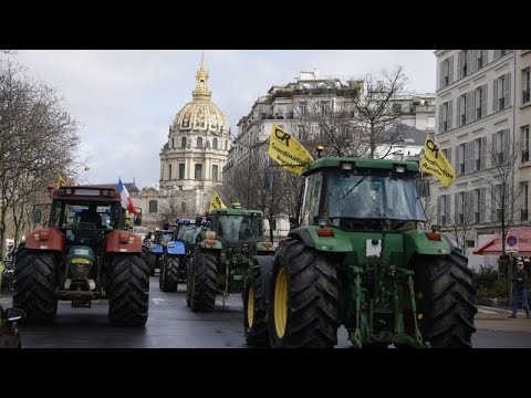 Video Thumbnail: Spanien: Landwirte geraten mit der Polizei aneinander