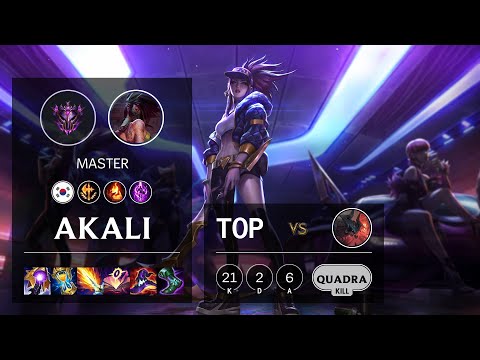 Akali Top vs Aatrox - KR Master Patch 11.10