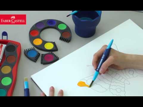 Faber-Castell - Connector Paint Box (12 Count) - Premium Art Supplies For Kids