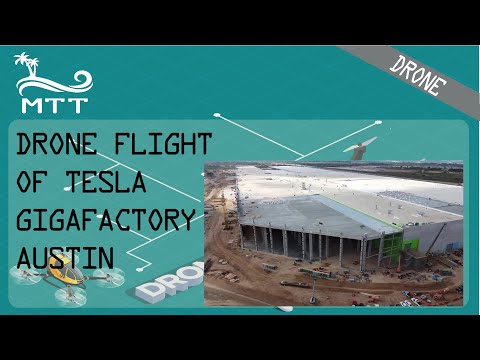 Drone Flight of Tesla Gigafactory Austin on October 9, 2021