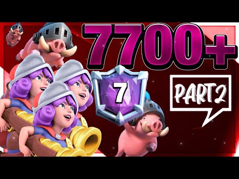 【クラロワ】グローバル7位で7700到達！part2 / #7 7700+ LADDER PUSH With Three Musketeers! part2