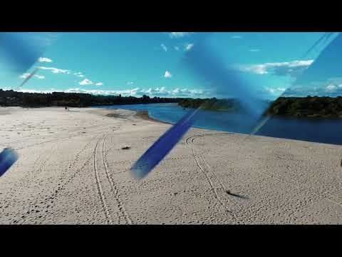 vista da praia de areias brancas.  Rosário do sul 