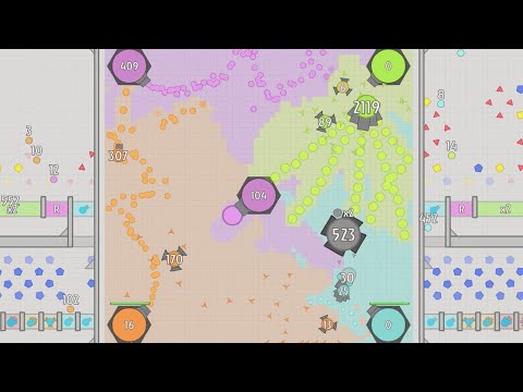 Dynamic Battle Transitions!  Diep.io-style territory war - Multiply or Release #11  [Marble Race]