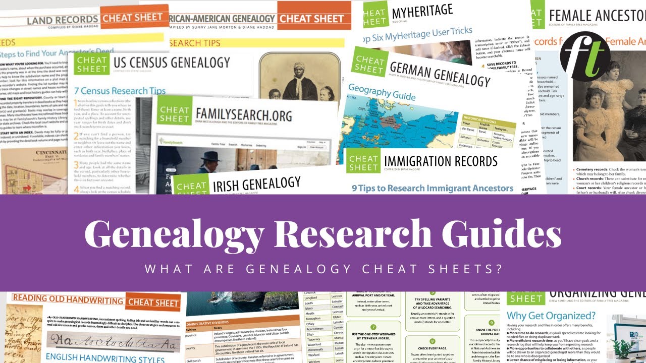 Genealogy Research Guides: Our Genealogy Cheat Sheets