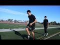Taj Bordeaux '26 of Long Beach Poly, WR training w/Jeff Johnson of Elite Athletes