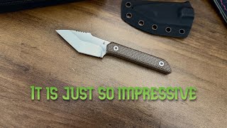 This is one of the most impressive pocket fixed blades you will ever see... TacKnives Mini Marlin