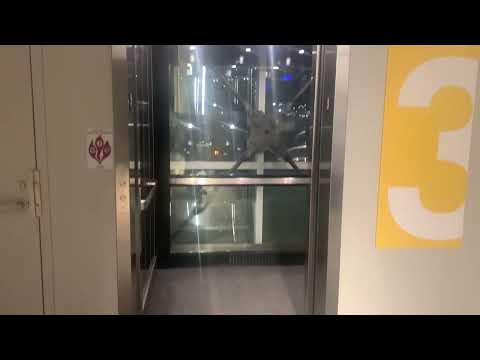 Otis Glass (Scenic) Traction Elevator - 701 Grand Parking Garage East - Des Moines, Iowa