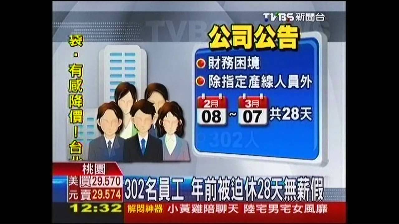 302名員工 年前被迫休28天無薪假