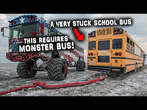 We Have To Recover This Very Stuck School Bus Before A Huge Storm Hits ⛈