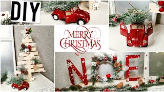 DIY НОВОГОДНИЙ ДЕКОР | NOEL | Christmas diy's | Деревянная елка | DOLLAR tree | Red track