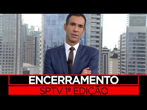 Trecho final e encerramento do "SPTV - 1ª Edição/SP1" (04/03/2020)