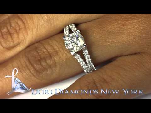 ER-0960 - 2.49 Carat G-SI2 Certified Natural Round Diamond Engagement Ring 14k White Gold