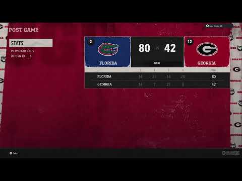 TTT26 college league #2 Florida vs #12 Georgia