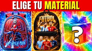 Arma tu MATERIAL ESCOLAR (CHICOS) 🎒Edición REGALO MISTERIOSO 🎁 ¿Qué prefieres? Juego de elecciones