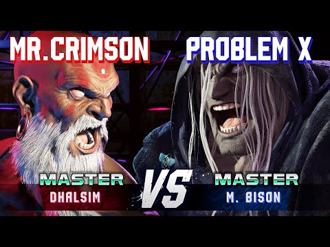 SF6 ▰ MISTER CRIMSON (Dhalsim) vs PROBLEM X (M.Bison) ▰ High Level Gameplay