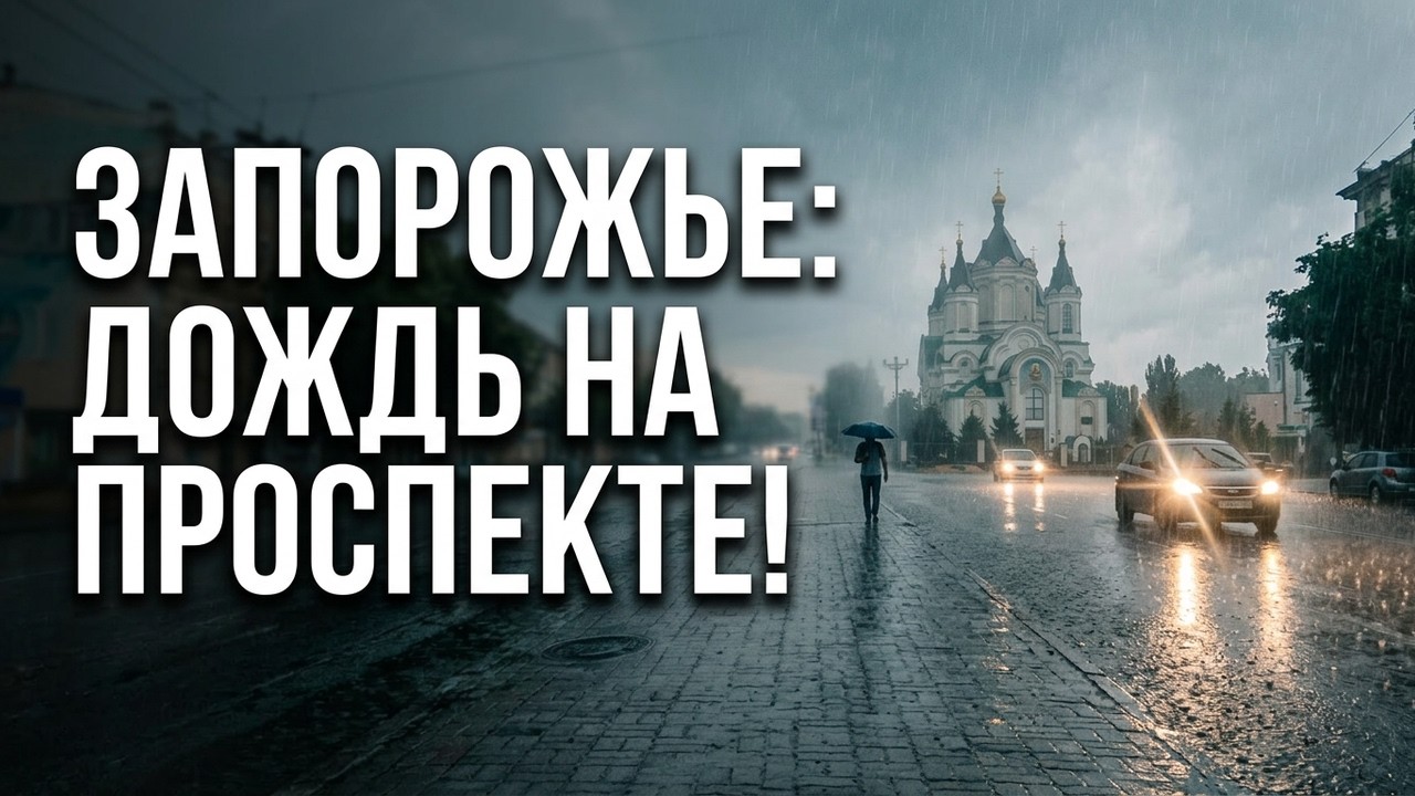 Запорожье ПО ПРОСПЕКТУ В ДОЖДЬ ОБСТАНОВКА !!! 09.07.2026