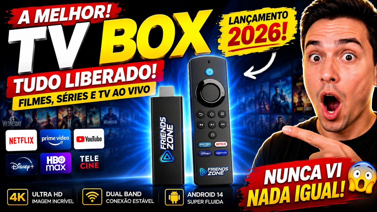 MELHOR TV BOX 2026 PARA QUEM QUER TUDO LIBERADO 🚀 FILMES, SÉRIES E TV AO VIVO COM IMAGEM INCRÍVEL