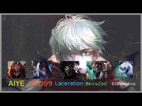 ZED MONTAGE  - TOP 5 BEST ZED PLAY "Aiye,Zed99,Laceration,..."