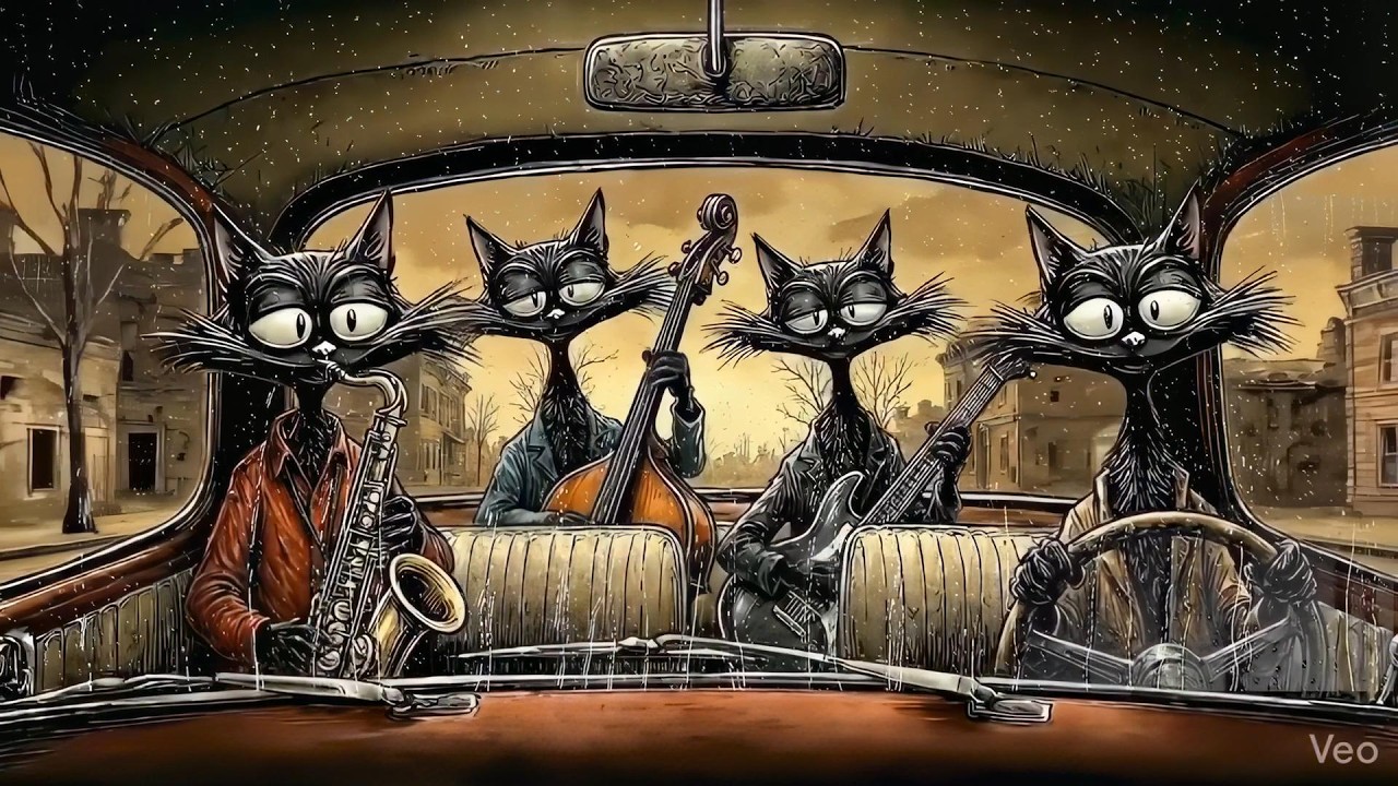 Smooth Rainy Day Cruise — Vintage Baritone Jazz with Deep Bass Groove