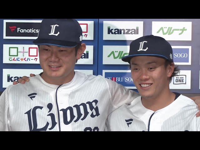 ライオンズ・奥村光一選手・青山美夏人投手ヒーローインタビュー 7月17日 埼玉西武ライオンズ 対 オリックス・バファローズ