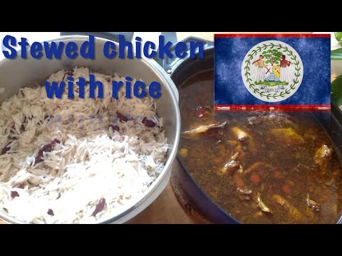 How to cook Stewed Chicken with Rice (The Belizean dish)