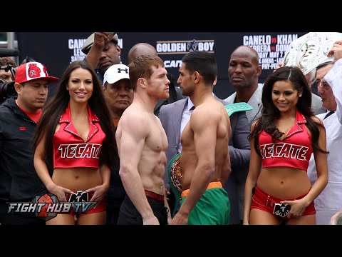 Canelo Alvarez vs. Amir Khan Complete Face Off Video - Canelo vs. Khan