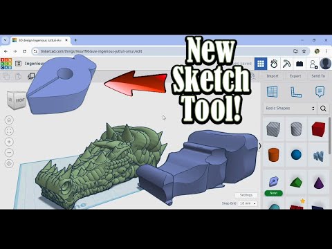 New Tinkercad Sketch Tool In Action! First