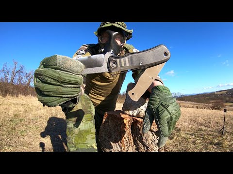GERBER DOWNWIND - KNIFE DESTRUCTION TEST - UNTIL IT BREAKS - STEEL 7Cr - FIXED DROP POINT- FAIL!