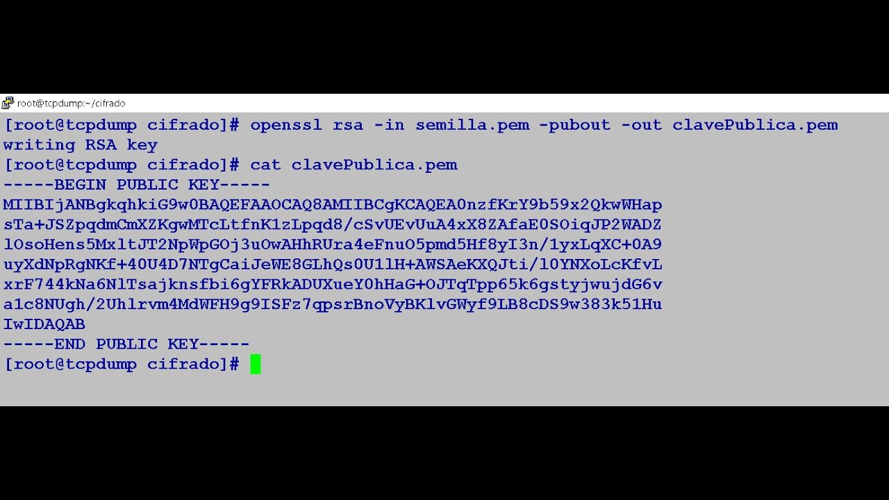 Práctica cifrado simétrico y asimétrico con openssl