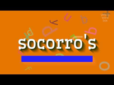 How to say "socorro's"! (High Quality Voices)