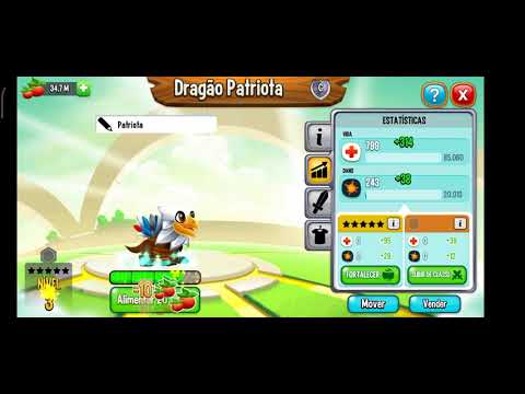 Dragon city#98 Dragão patriota