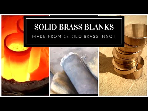 2.1 Kilo Solid Brass Ingot Made into Coin Blanks