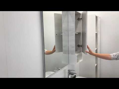 Обзор мебели для ванной комнаты Прага 90 дуб белый