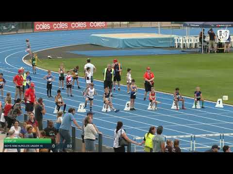 Boys Under 10 60m Hurdles H1 - 2020 State Combined Events Championships // LAVicTV