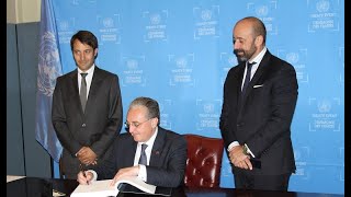 ՄԱԿ ԳԱ 74-րդ նստաշրջանի շրջանակներում ԱԳ նախարար Զոհրաբ Մնացականյանի կողմից փաստաթղթերի ստորագրման արարողություն
