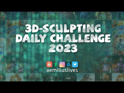 3D-Sculpting Daily Challenge 2023 Wrap Up Video