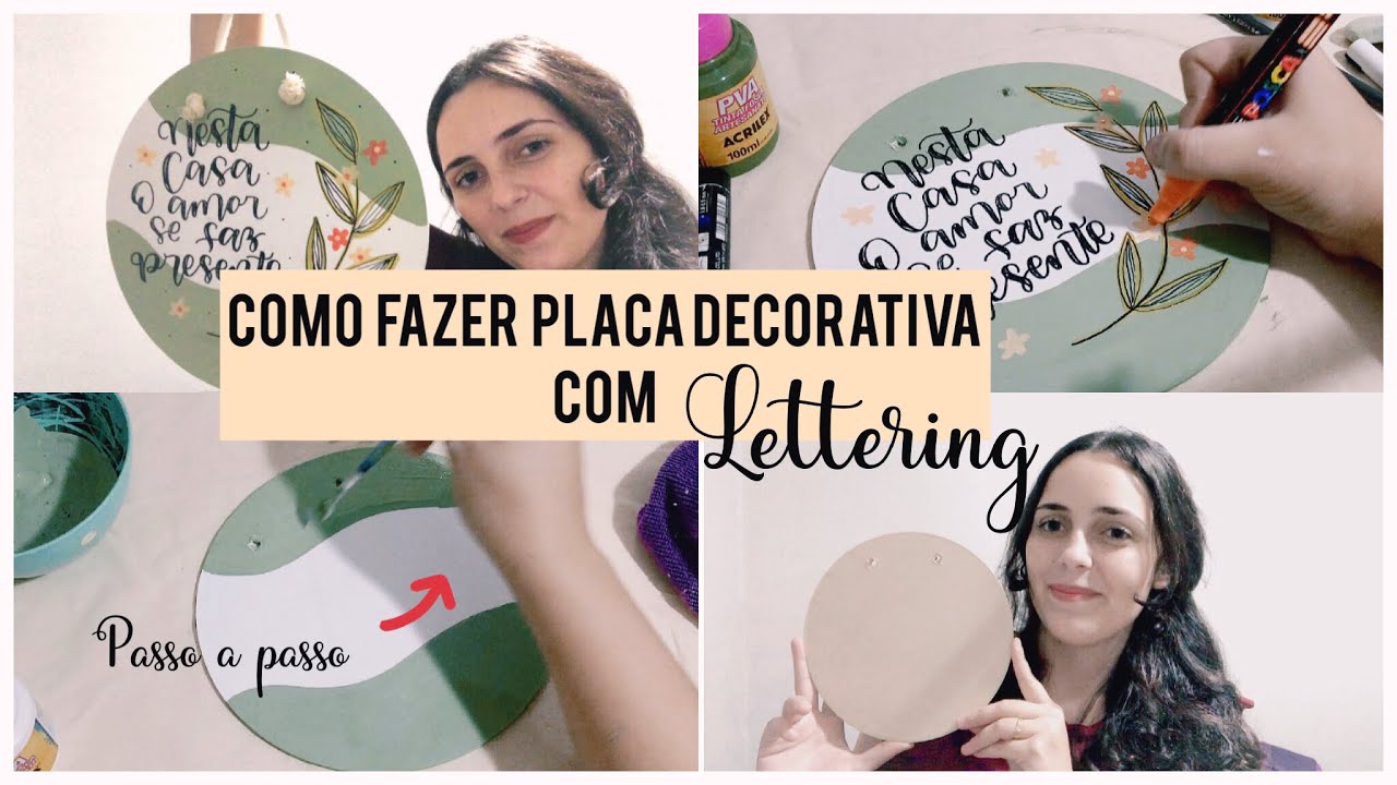 HOW TO DECORATE with LETTERING | MDF painting for beginners | step by step