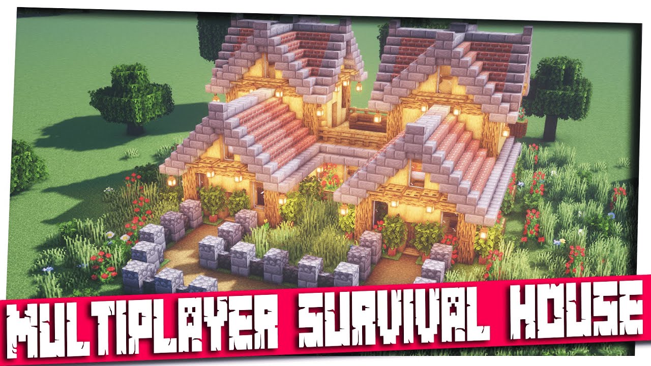 Minecraft - Multiplayer Survival House｜Minecraft How to build｜Timelapse Tutorial｜Starer house - YouTube
