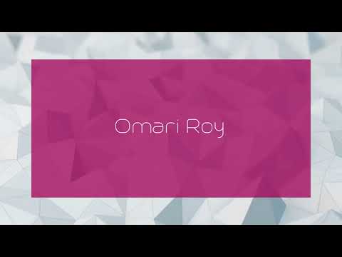 Omari Roy - appearance
