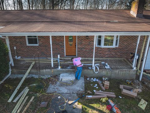 Rising from the Rubble: Day 2 Construction in Sunny Forest Hill Front Porch Project!
