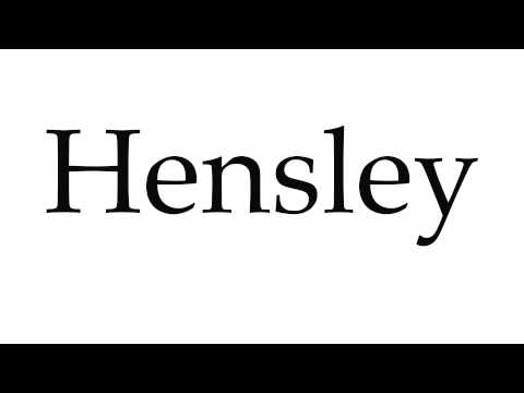 How to Pronounce Hensley