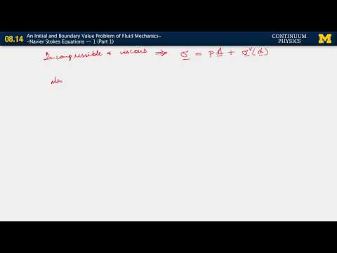 08.14. An initial and boundary value problem of fluid mechanics--the Navier Stokes equations