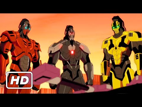 Cyber Smoke, Sektor & Cyrax chasing Scorpion | Mortal Kombat Legends: Battle of the Realms