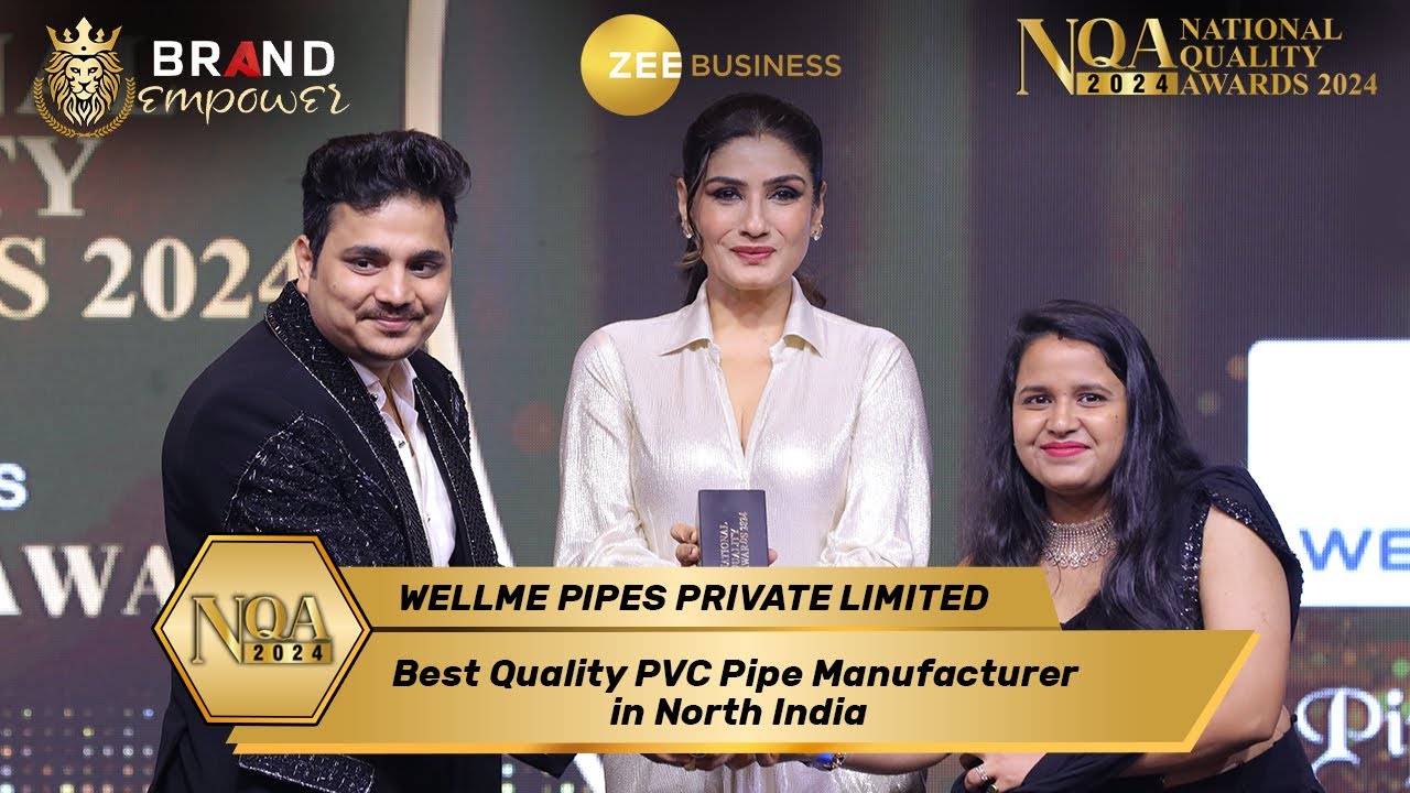 Wellme Pipes Private Limited Featured on Zee Business as winner of National Quality Awards 2024