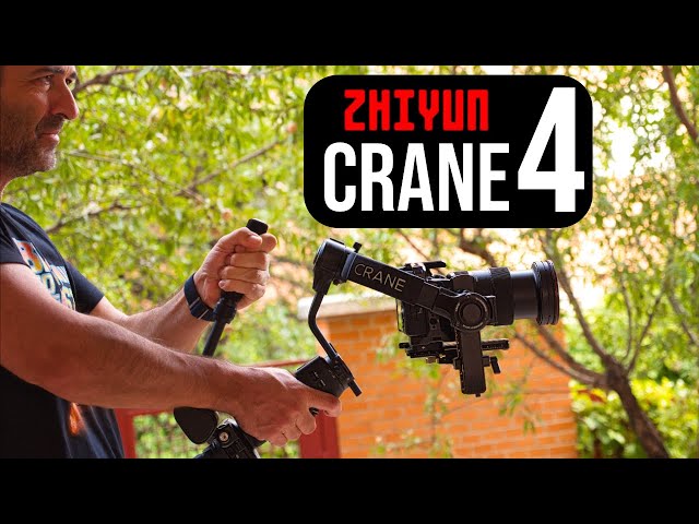 Vídeo relacionado con ZHIYUN Crane 4 Combo [Official] Estabilizador Gimbal para cámaras réflex Digitales y sin Espejo, estabilizador de cámara de 3 Ejes con asa, reposamuñecas, trípode, Bolsa, luz, para