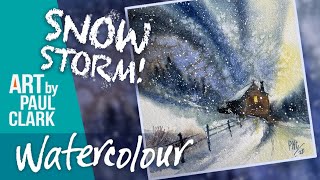 How to Paint a Snow Storm in Watercolour - Step-by-Step